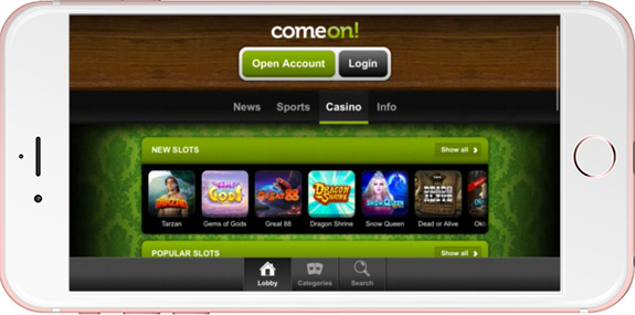 ComeOn Casino on Mobile