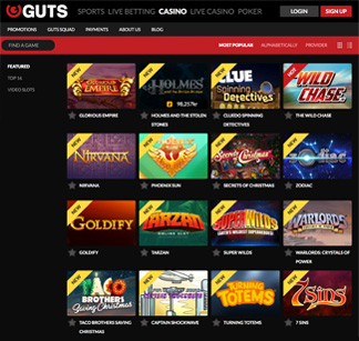 Guts Casino - Reviews and Bonuses