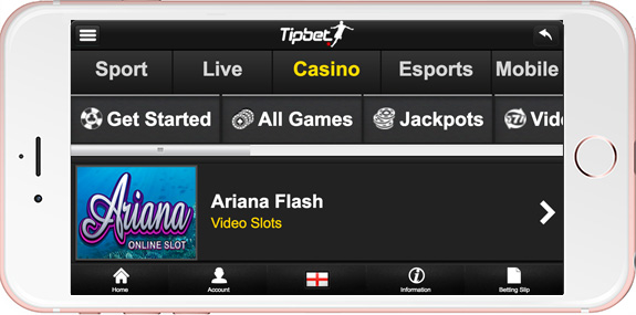 Tipbet Casino on Mobile